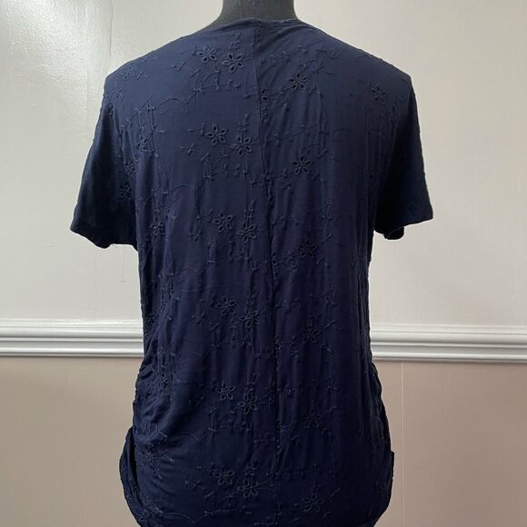 NWOT Cato Lace Navy Blouse - Picture 3 of 4